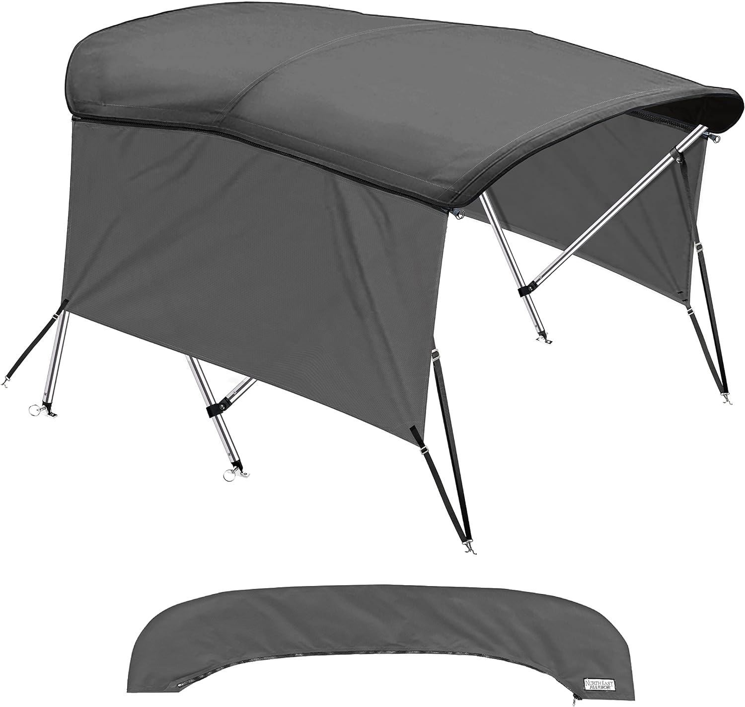 KNOX Universal 3 Bow Bimini Tops for Boats with Sidewalls, 900D Marine