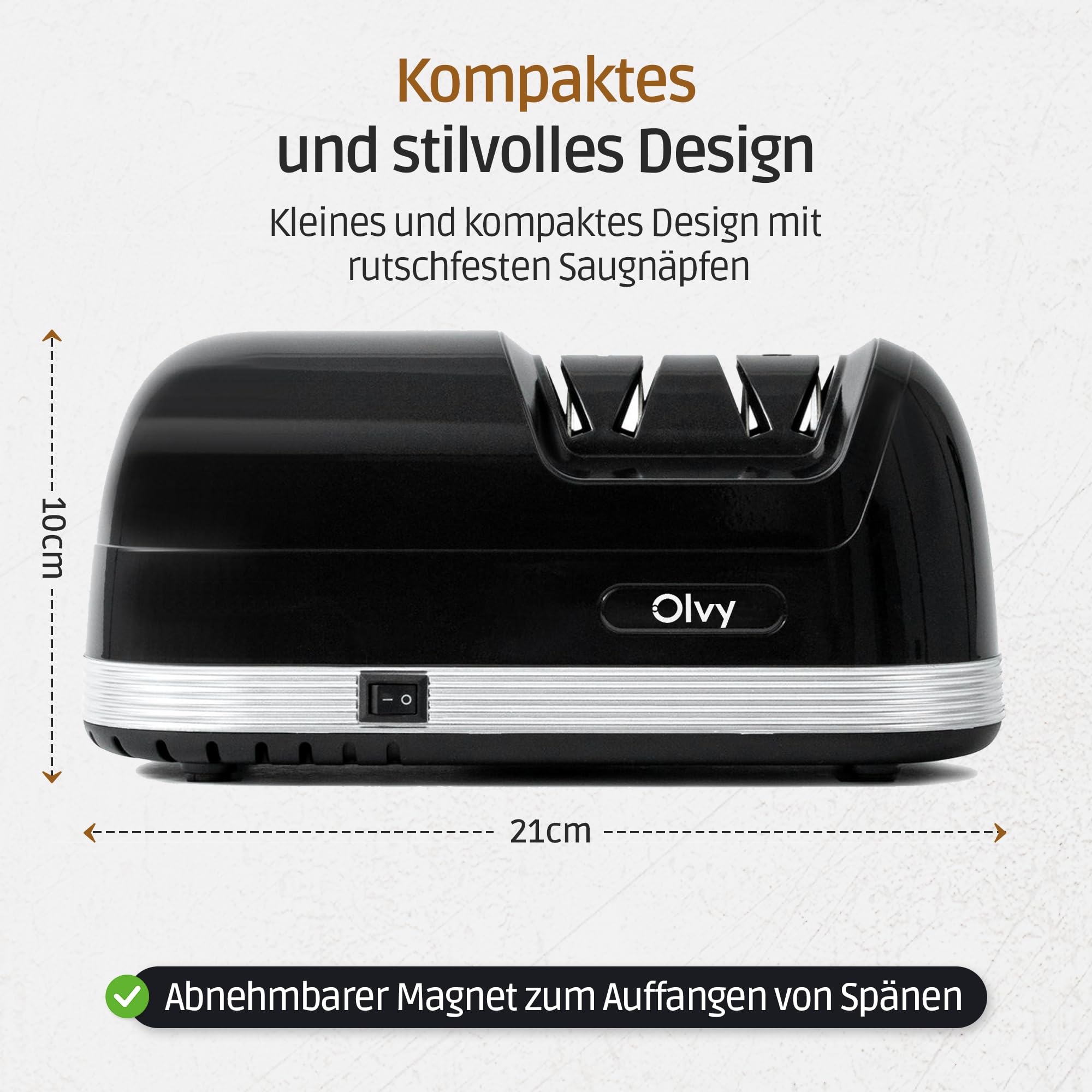 Olvy Afilador de Cuchillos Eléctrico Profesional - Afilador de Cuchillos Eléctrico - Anti Slip - Afilador de Cuchillos - Afiladores de Cuchillos