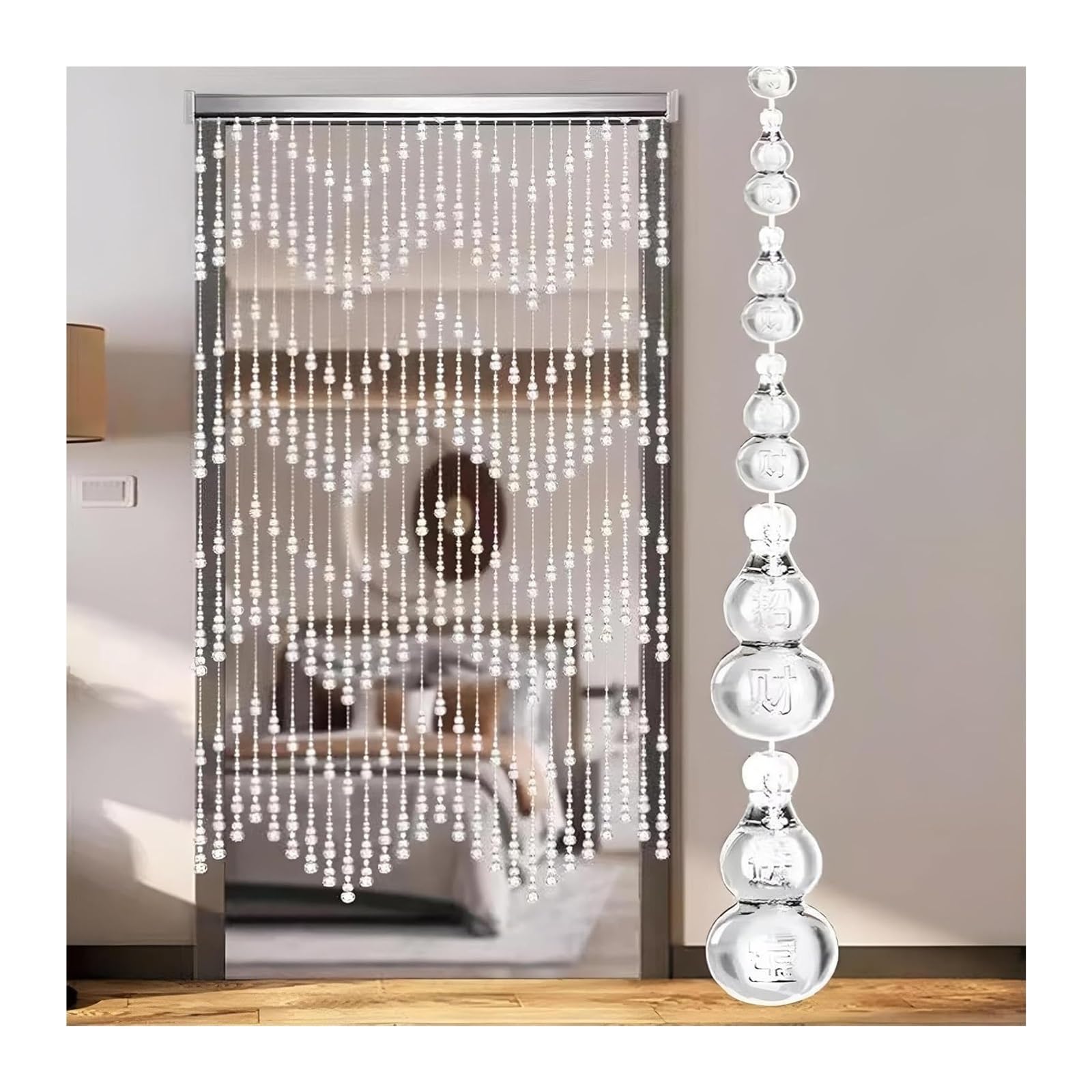 Rideau de porte à perles multicolores pour sublimer l'entrée de la cuisine