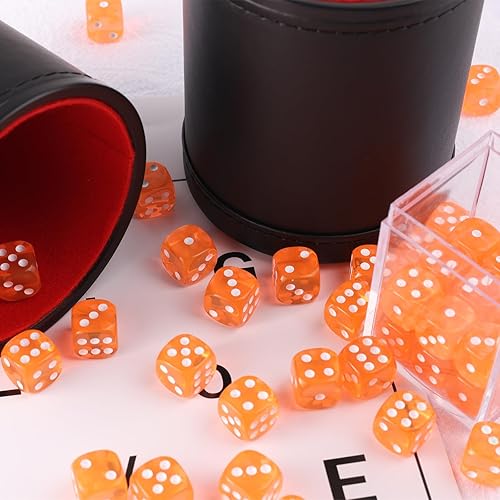 Miniatura 4 de Juego de dados de 36 piezas de 0.472 pulgadas, 6 caras, juego de dados D6 de colores translúcidos, dados estándar de 6 caras para juegos de mesa,