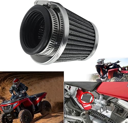 Vista 23 de Limpiador de filtro de aire de 1.378 in, cuello curvado en ángulo de 45 grados para 50 cc, 70 cc, 90 cc, 110 cc, 125 cc, PZ19, PZ20, Z50, Cb100