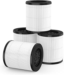 4-Pack B-D02L True HEPA Replacement Filter Compatible with MOO-KA and KOIOS B-D02L Purifier,H13 True HEPA Air Filter Set