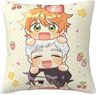 約束のネバーランド 枕カバー 60×60cm ピローケース 防ダニ 抗菌 防臭 肌に優しい ピロケース 四季適応 まくらカバー 洗える 柔らかい クッションカバー 美肌 美髪 抱き枕カバー