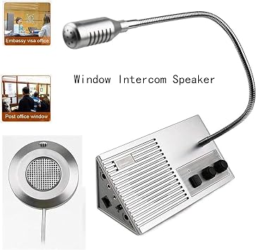 Window Microphone Speaker, Window Speaker Intercom System with Cord
