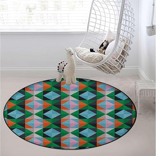 Miniatura 2 de Tapete para silla de oficina múltiple para suelos de madera dura, tapete de escritorio con antideslizante multiusos de pelo bajo, tapete geométrico