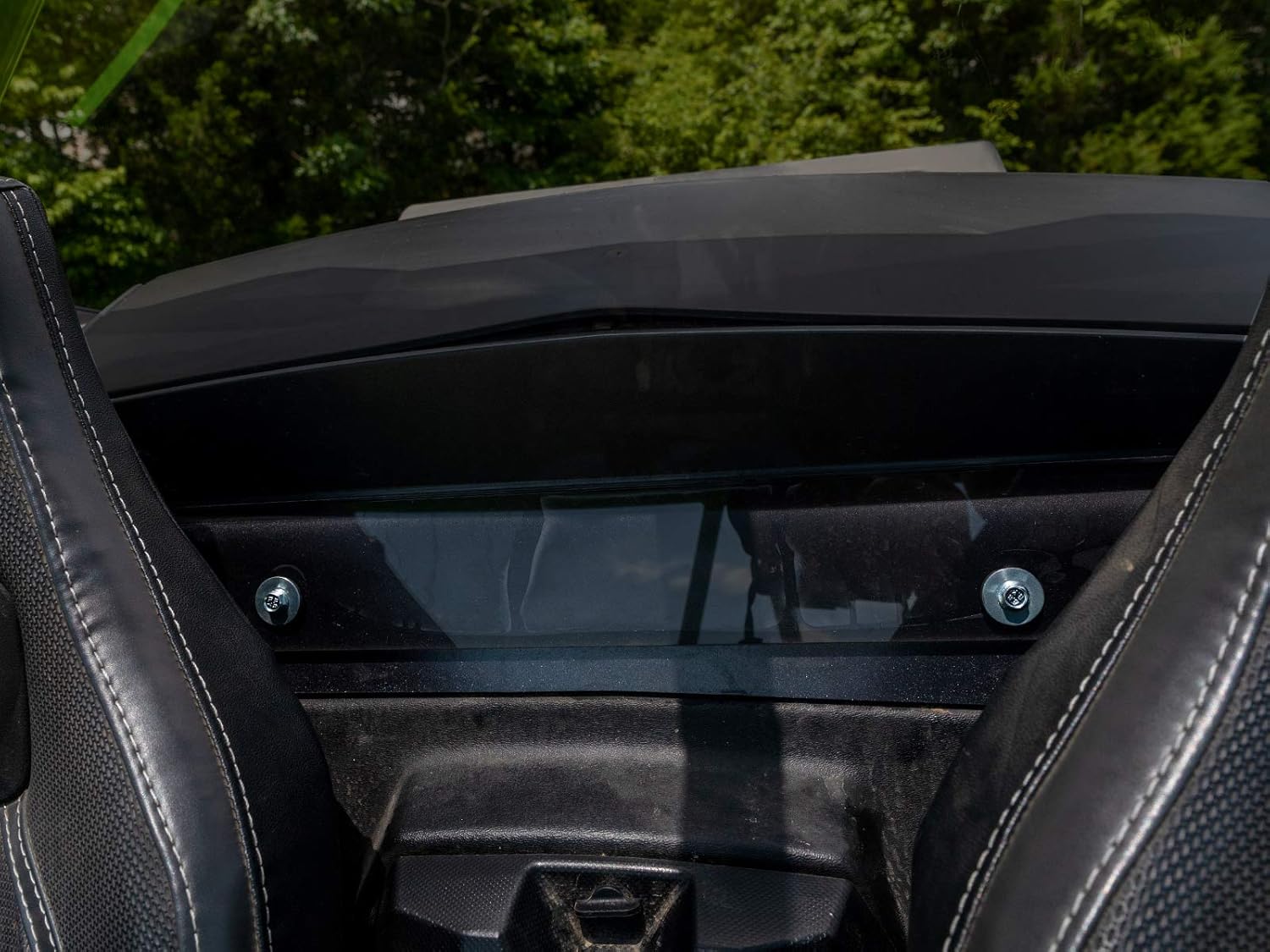 SuperATV Heavy Duty Lightly Tinted Rear Windshield for 2018+ Textron Wildcat XX / 2020+ Tracker XTR1000 | Eliminates the suction effect created from a front windshield