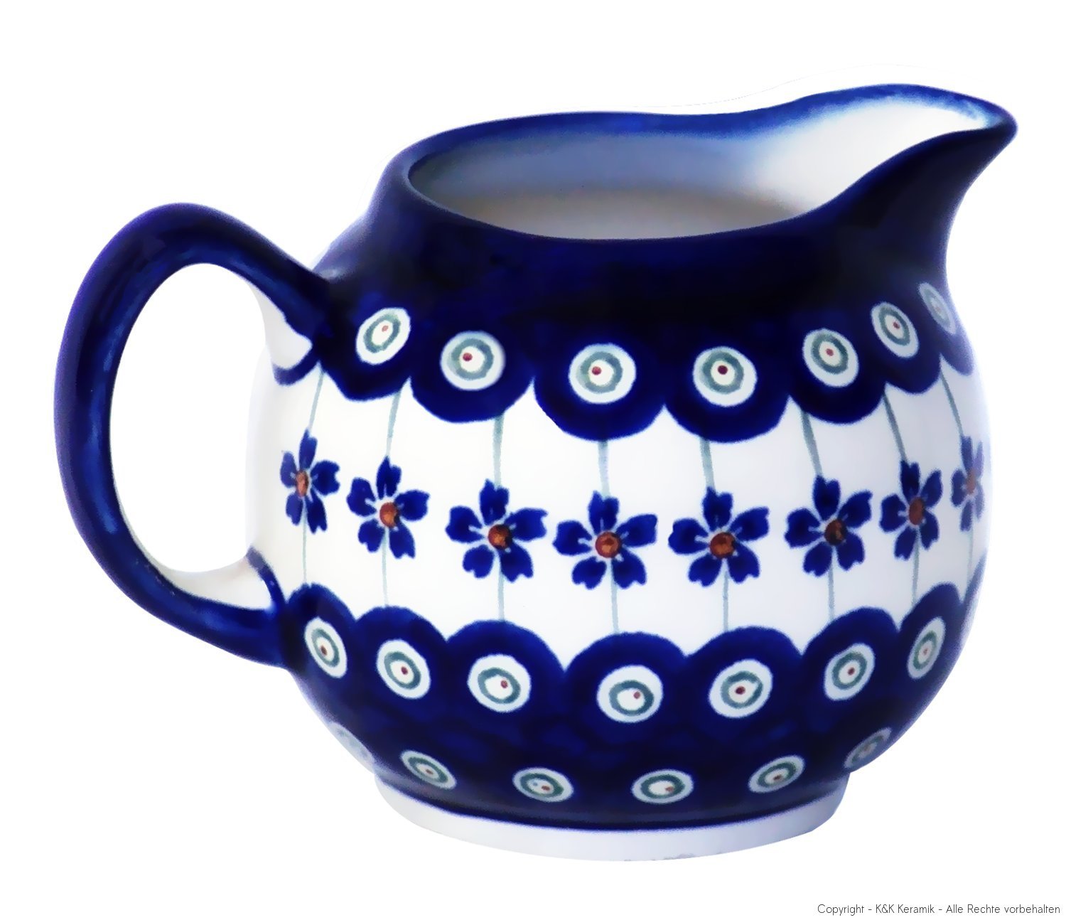 Boleslawiec Pottery Pot à crème - 0,25 L en céramique de Boleslawiec Motif 166a