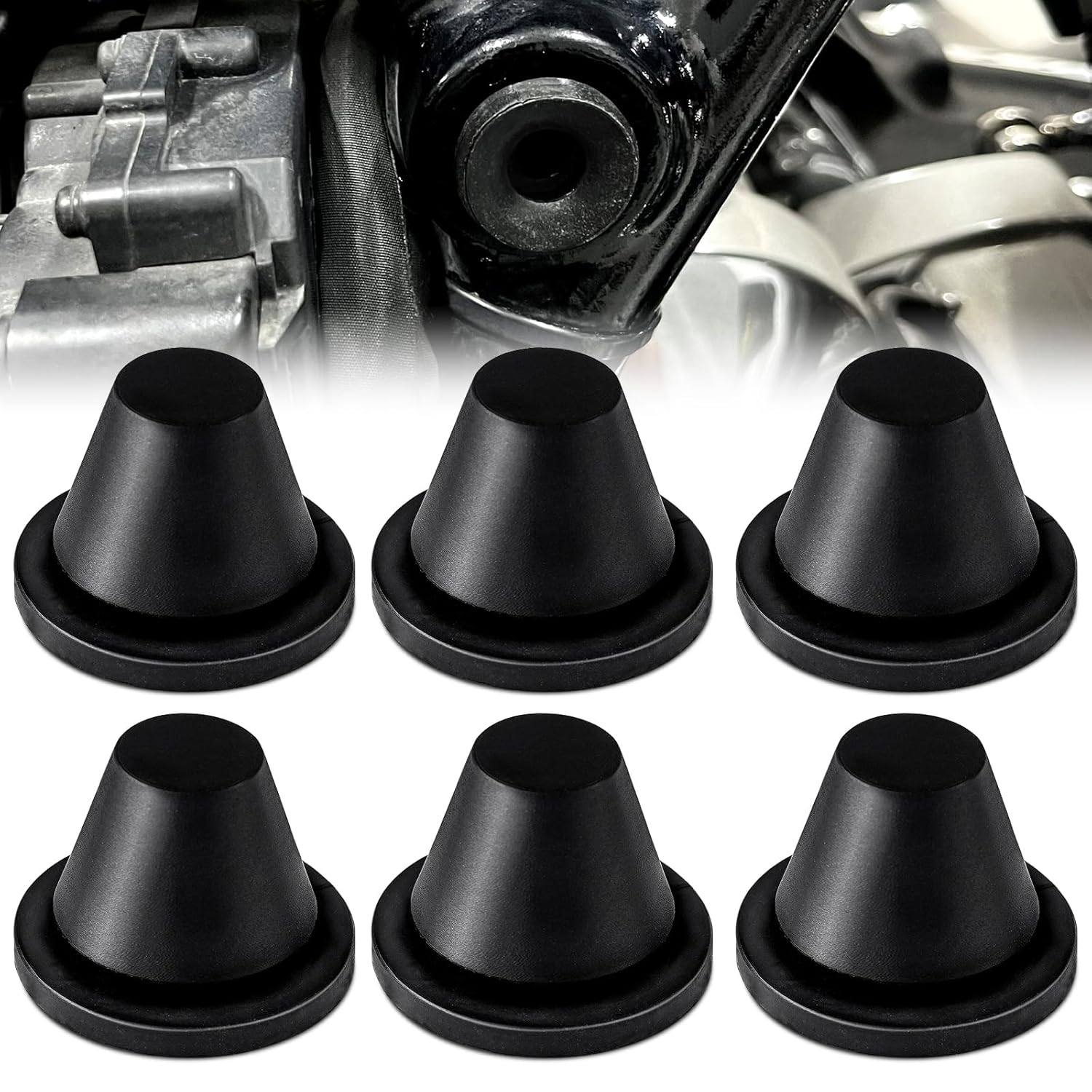 AMAZICHA Rubber Side Cover Grommets Compatible with Harley 1996-2007 Street Glide Electra Glide Touring Road Glide Road King 6PCS