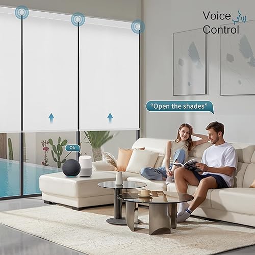 Miniatura 4 de Persiana motorizada, funciona con Homekit con rosca, persianas inteligentes 100% opacas con control remoto, persiana enrollable eléctrica, tamaño