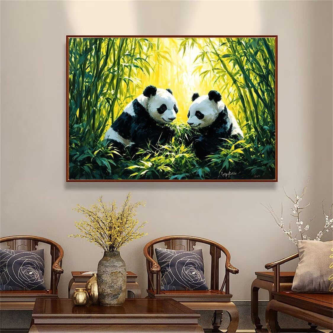 DIY Malarstwo diamentowe 5D, sztuka diamentowa, bambus, las, panda, zestawy dla dorosłych, sztuka ze strasu, haft, artykuły rzemieślnicze, dla dzieci i dorosłych, idealna dekoracja ścienna do domu,