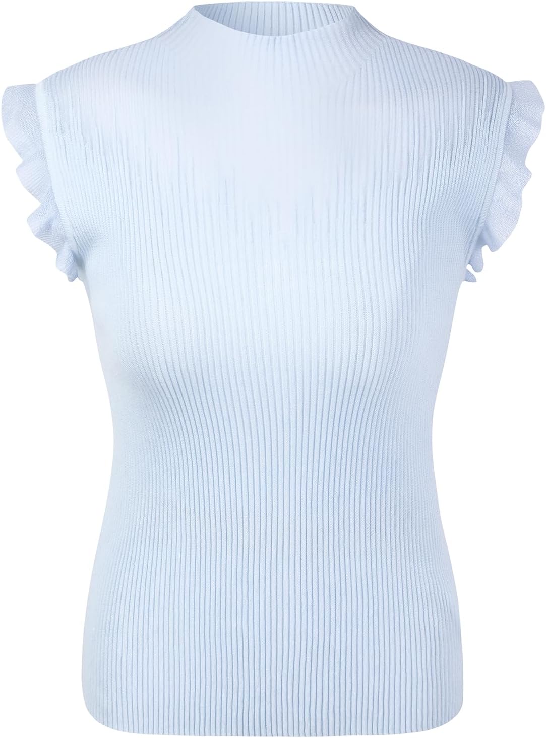 GOELIA Womens Sleeveless Tank Tops Lace Top with Ruffle