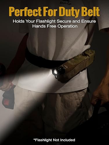 Miniatura 4 de OneTigris Funda para linterna, soporte para linterna Molle, funda para cinturón, funda en X, bolsa de herramientas táctica multiuso con capacidad