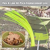 Vista 3 de Flex-A-Line - Línea de repuesto de 40 unidades, compatible con Sun Joe SDJ616L, línea de repuesto para trituradora de hojas eléctrica Sun Joe SDJ616