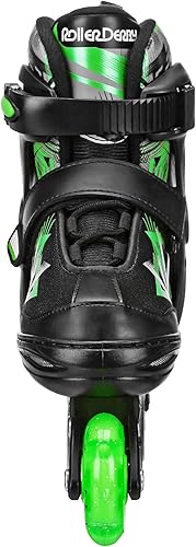 Miniatura 5 de Roller Derby Stryde Youth - Patines de ruedas ajustables en línea Negro/Verde,Negro, verde 2,Blanco/Verde azulado,https://www.amazon.com/dp/undefined