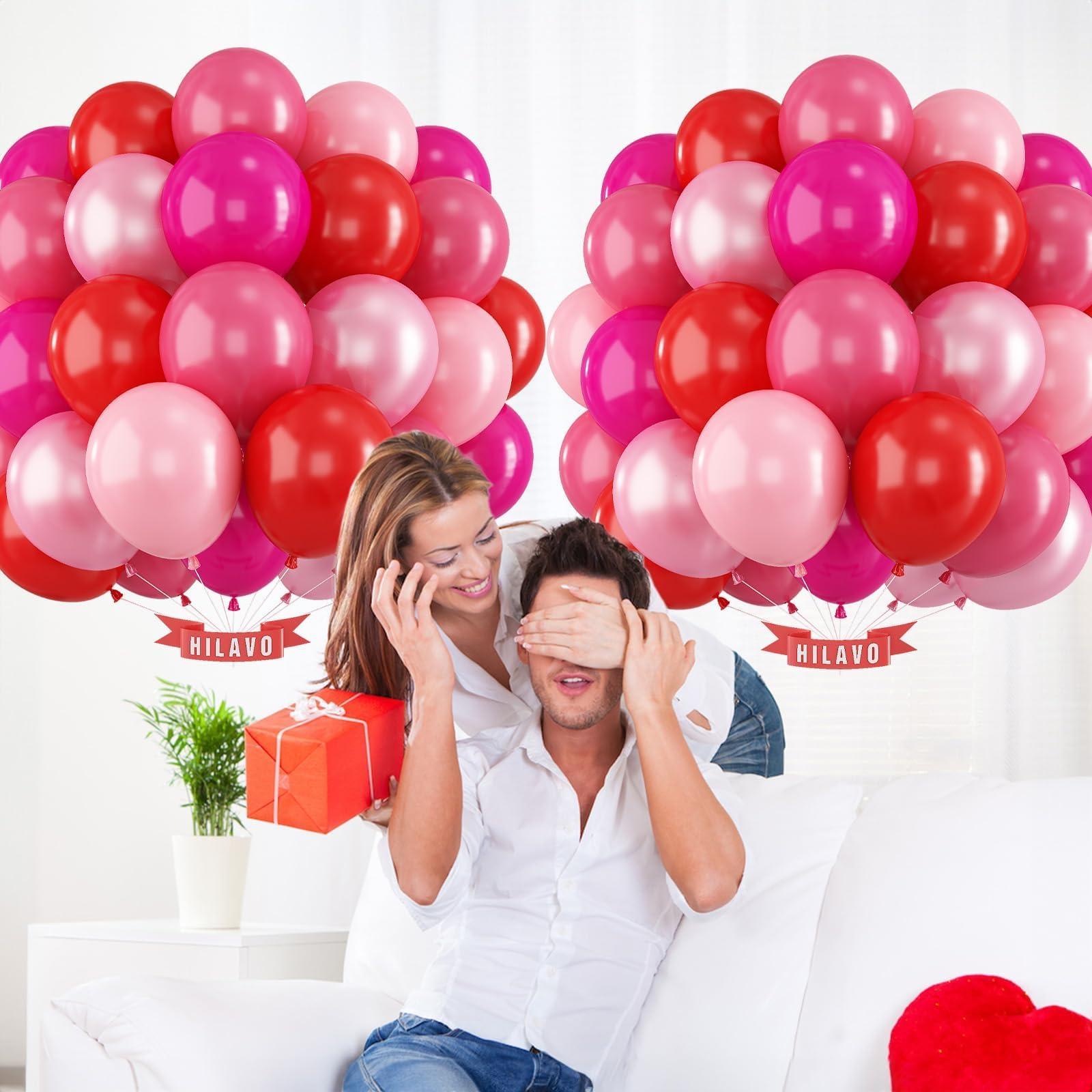 Luftballons Rosa Rot 60 Stück 12 Zoll Fuchsia Hot Pink Rot Luftballons Set Neon Pink Magenta Rosa Geburtstag Party Ballons Deko für Mädchen Erdbeere Beere Verlobung Hochzeit Babyparty Dekorationen