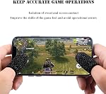 Newseego for Mobile Game Controller Finger Sleeve Sets [6 Pack], Anti-Sweat Breathable Full Touch Screen Sensitive Shoot Aim Joysticks Finger Set for Knives Out/Rules of Survival-Black