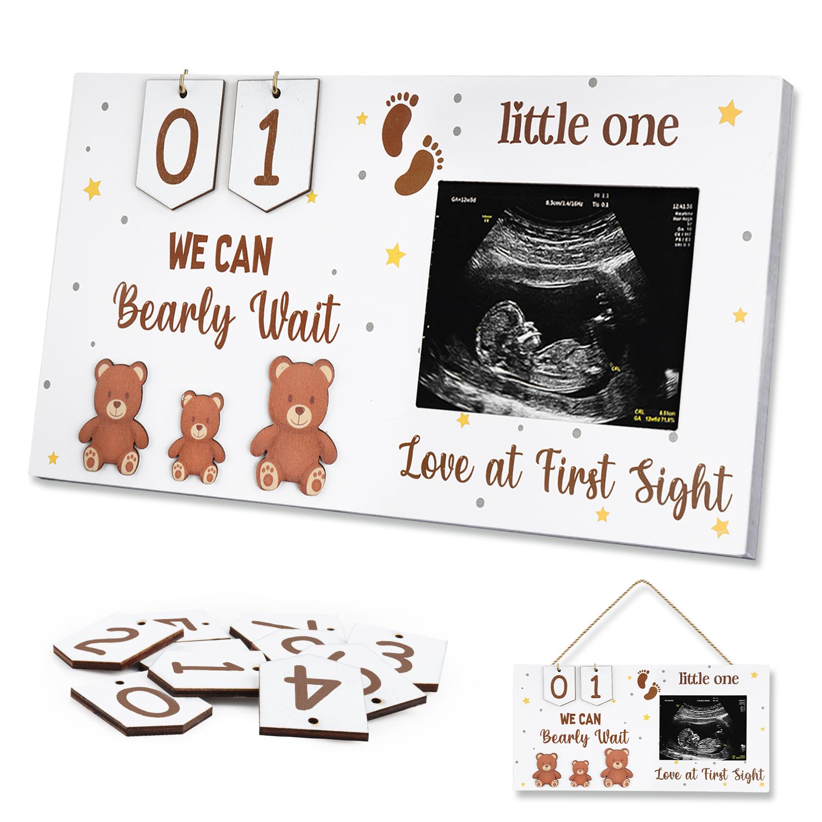 Sonogram Magnets Baby Sonogram Display Calculs Baby Ultrasound Picture Frame - Double ...