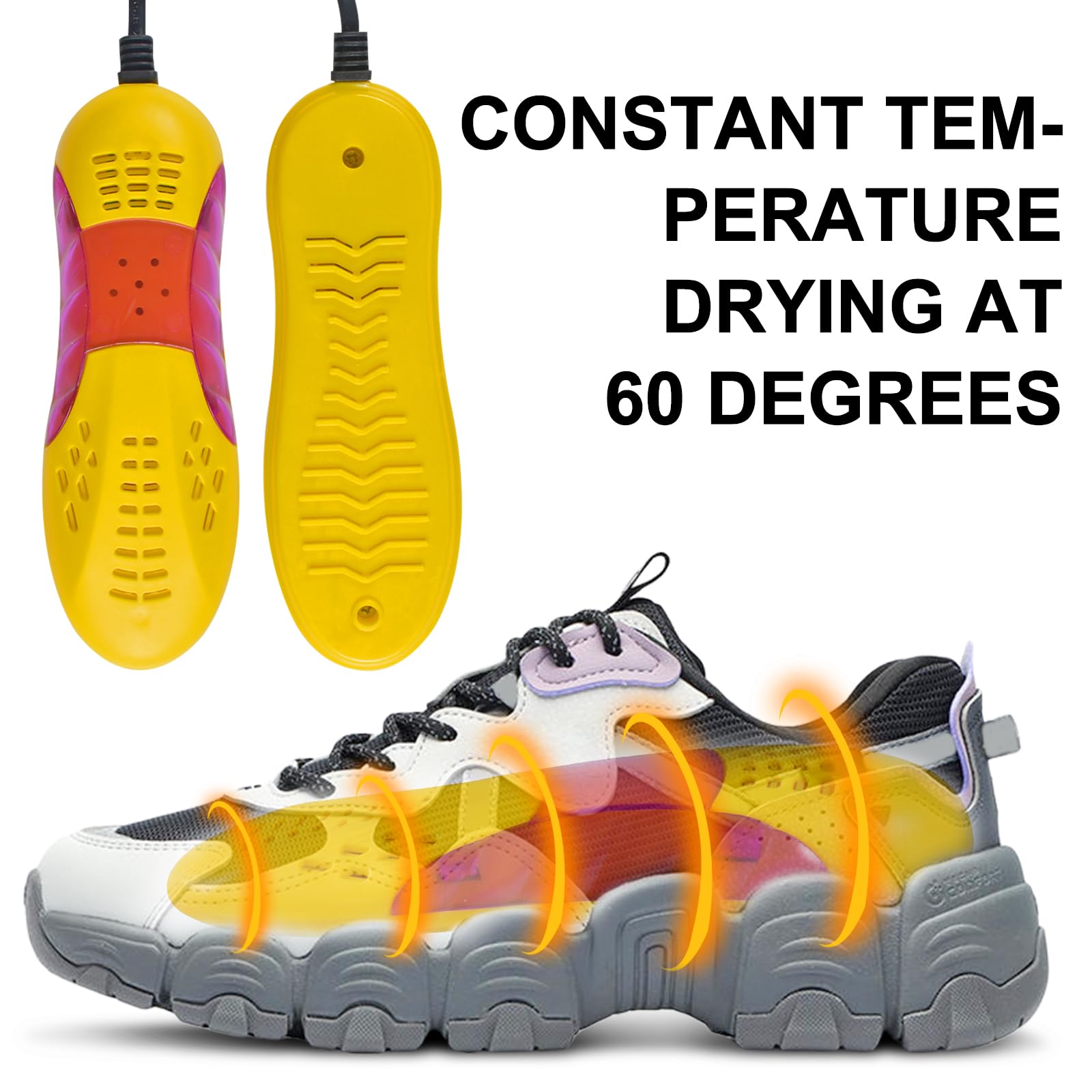 Funmo Asciugascarpe elettrico, scalda scarpe, asciuga stivali, mini asciuga scarponi, scarpe da trekking o anche scarponi da sci per scarpe, scarponi da sci, guanti, calze in inverno/pioggia (Y)