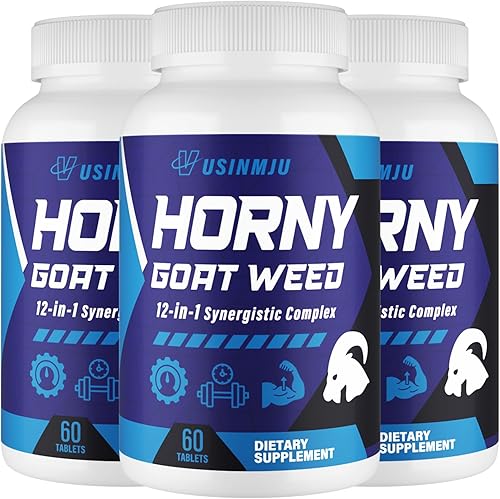 Miniatura 9 de Hornygoatweed para hombres, hierba de cabra córnea 12 en 1, suplemento potenciador masculino con 1500 mg de hierba de cabra córnea, 500 mg de raíz