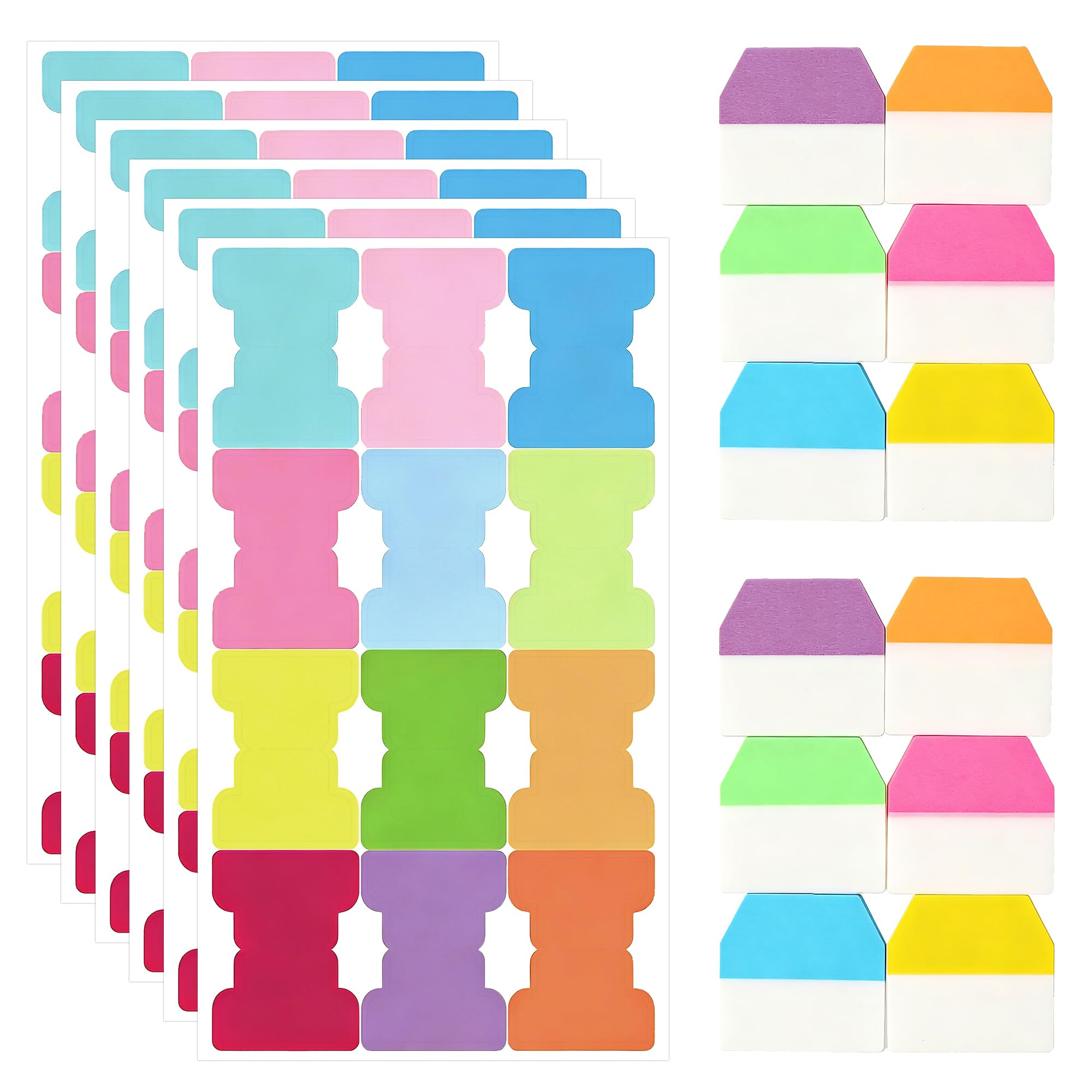 300PCS Sticky Index Tab Set, Page Markers Tabs Tab for Annotating Books Transparent Sticky Notes, Reusable Writable Index Flags for Book Study Notes Office Document Organization Kit