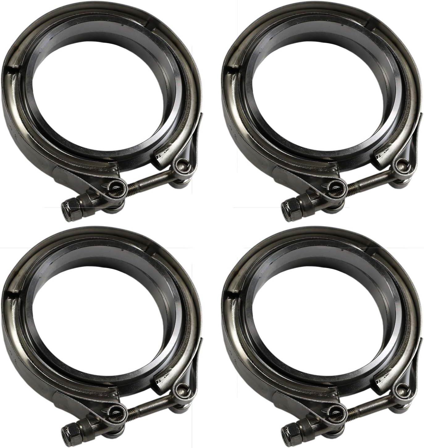 Super Deal Product JDMSPEED New 3 V-Band Flange Clamp Kit With Ridge 4 Pcs Stainless Steel Replacement For Exhaust Downpipe (4) One-Day Sale: Up to 40% Off JDMSPEED New 3 V-Band Flange Clamp Kit With Ridge 4 Pcs Stainless Steel Replacement For Exhaust Downpipe (4)