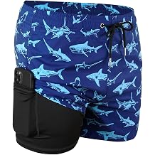 Sunday Rose Men's Swimsuit, Surfing Pants, Inner, Breathable, Quick Drying, Compression, Inner, Shorts, 2-in-1, Men's, Summer, Sports