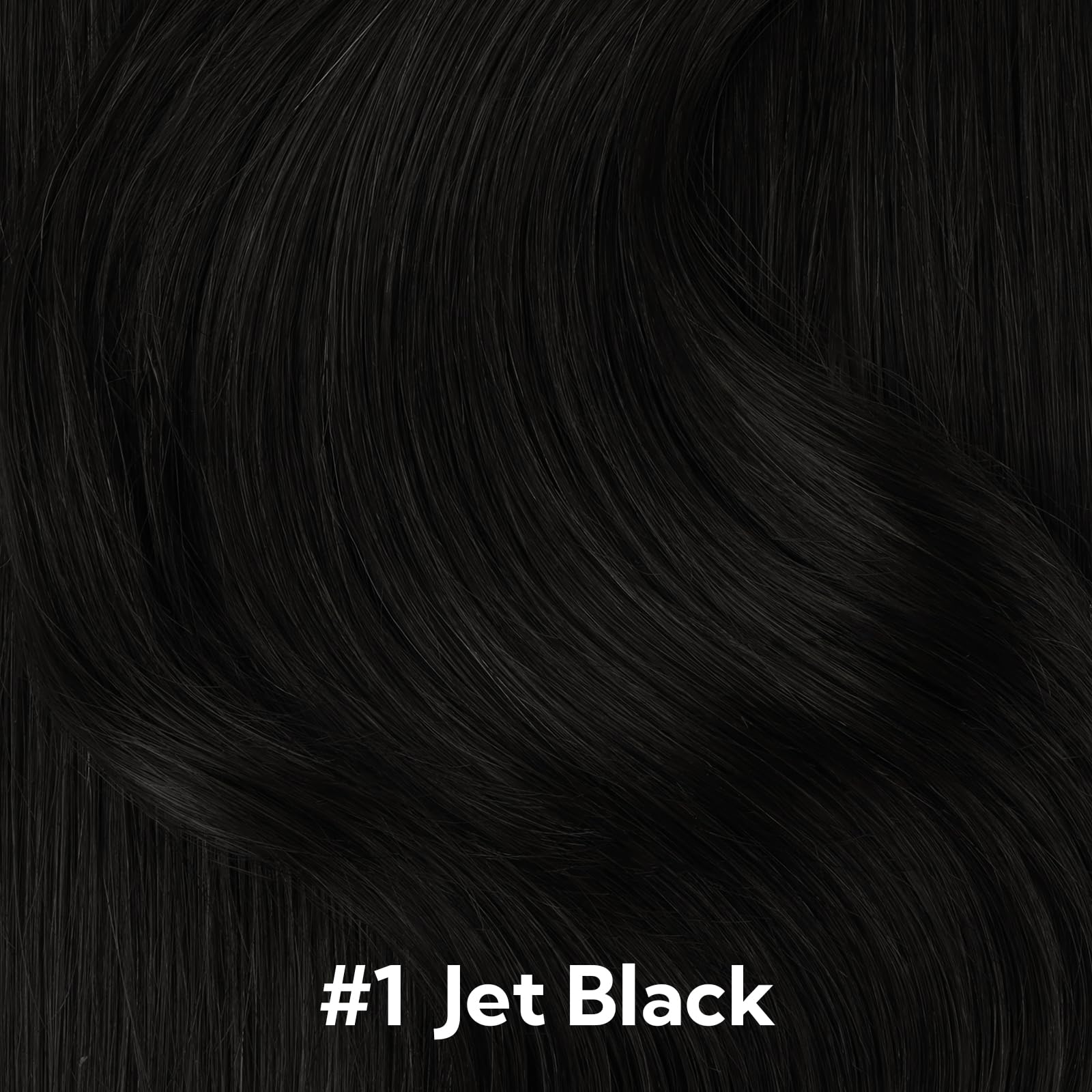 hotbanana Invisi Edge Clip In Extensions Echthaar, Tief Schwarz Nahtlose Remy Clip In Echthaar Extensions Injected Seamless Hair Extensions 40cm