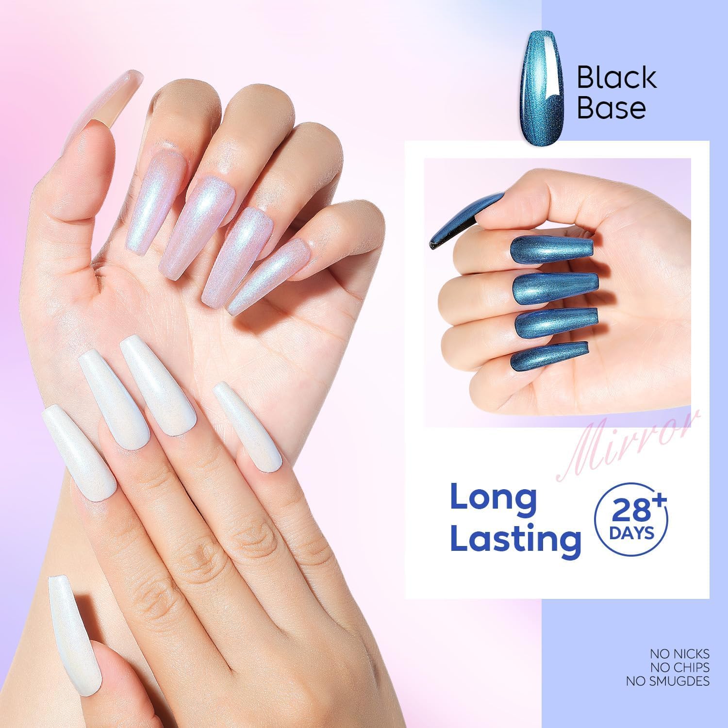 AIMEILI Pearl Glitter Top Coat Gel UV Gel lakier do paznokci, 10 ml No Wipe Top Coat do paznokci żelowych, poly żel, paznokcie akrylowe, szybki brokat, sztuka paznokci-001
