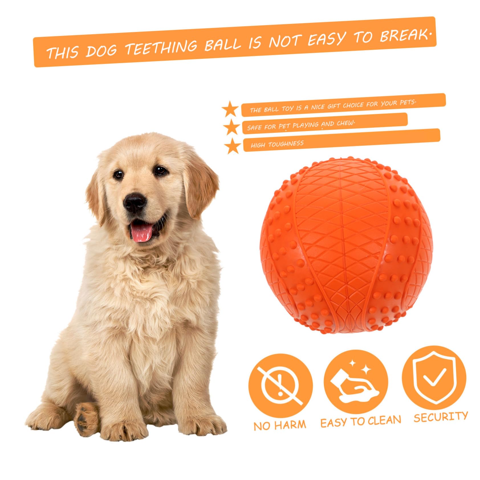 Supvox 4stücke Gummibälle für Hunde Kleine Hundebälle Wurfspielzeug für Hunde Kauspielzeug Hund Bälle zum Apportieren für Kleine und Welpen