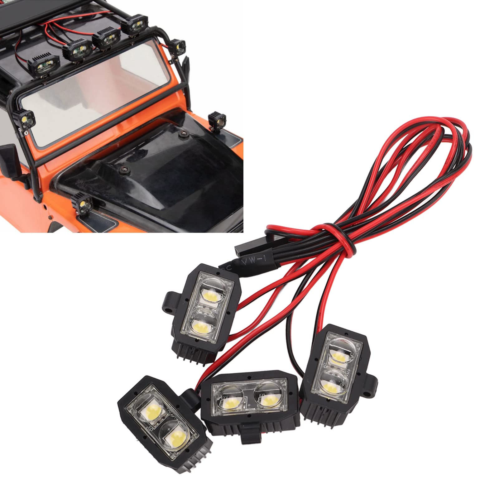 RC Car Spotlight, 8LED RC LED Headlights White Light for 1/10 RC for 1/10 RC Crawler - Image 2