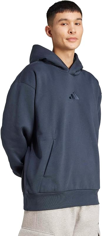adidas Men's All SZN Fleece Hoodie, Aurora Ink, Medium image 2