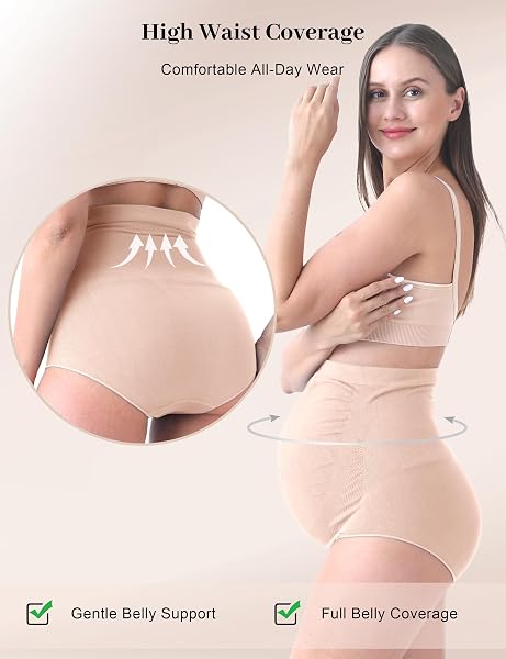 SUNNYBUY Culotte de Grossesse Taille Haute sans Couture pour Femme - 5