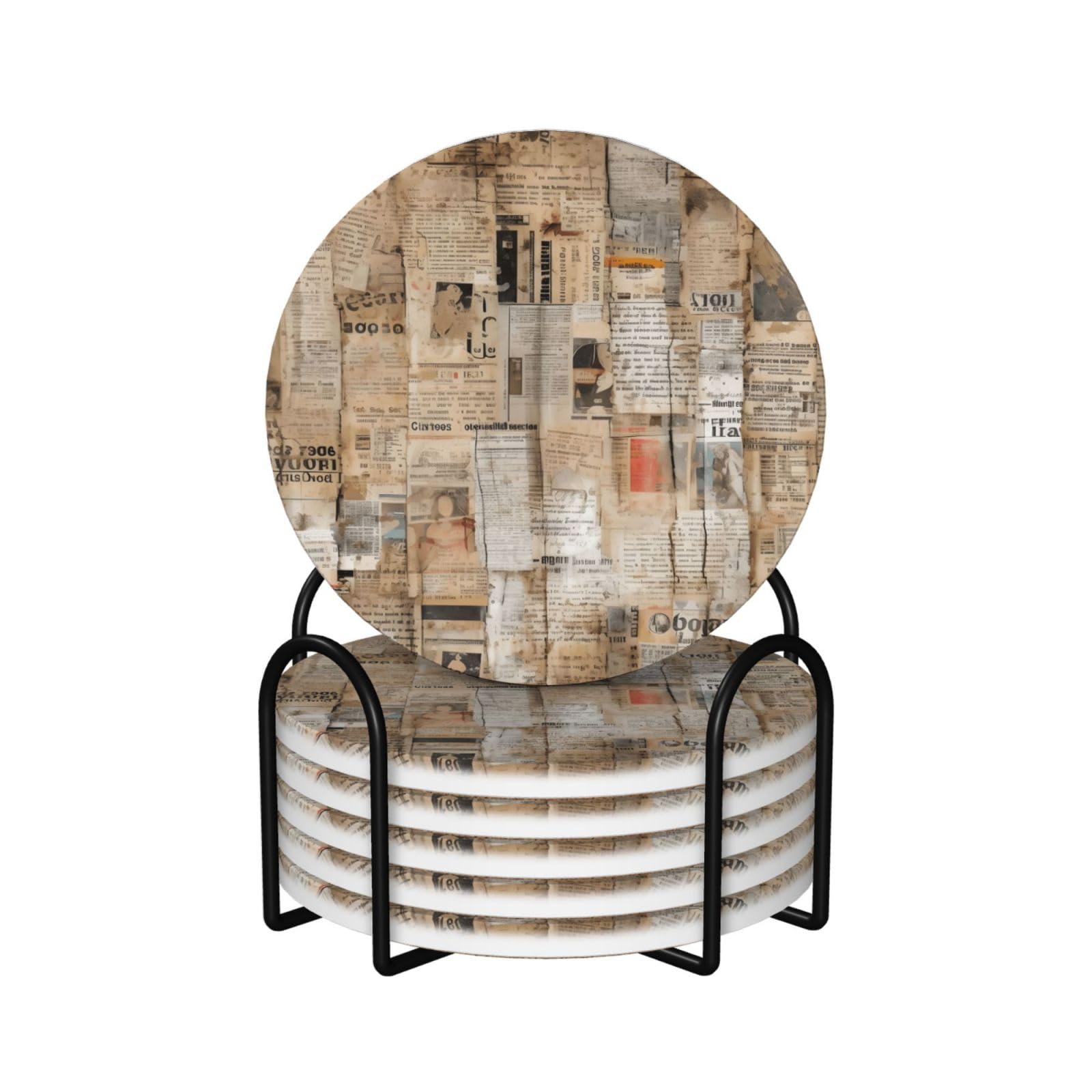 Dessous de verre en céramique absorbants rétro lot de 6 protection table de cuisine