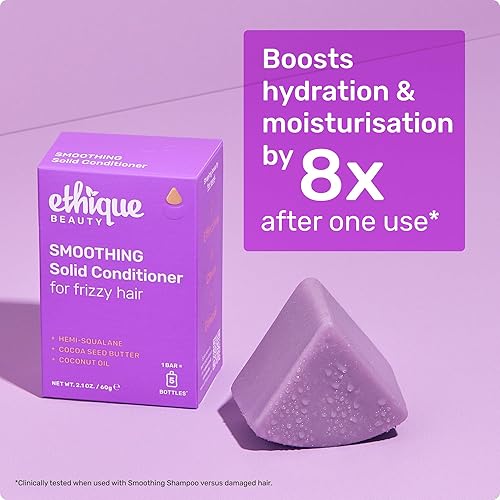 Miniatura 5 de Ethique Barra de acondicionador suavizante para cabello encrespado con mantequilla de coco, sin plástico, sin crueldad, vegano, 2.12 onzas