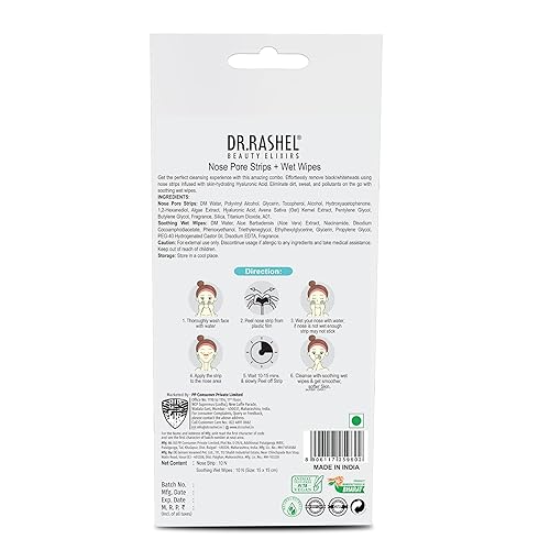 Miniatura 2 de DR.RASHEL Tiras hialurónicas de poros nasales para limpieza de poros, eliminación instantánea e indolora de puntos negros  Tiras eliminadoras de