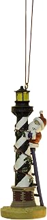 Santa Hatteras Lighthouse Island Christmas Ornament