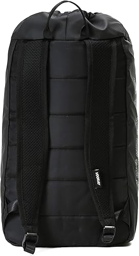 Miniatura 3 de VOORAY Mochila con cordón ajustable de 19L Bolsa de gimnasio para hombres y mujeres Viaje ligero Duradero resistente a la intemperie, Mate negro,