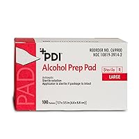 Vista 2 de Almohadillas de preparación para alcohol, almohadilla grande de alta calidad de 1.7 x 3.5 pulgadas, antiséptico estéril, almohadilla de preparación