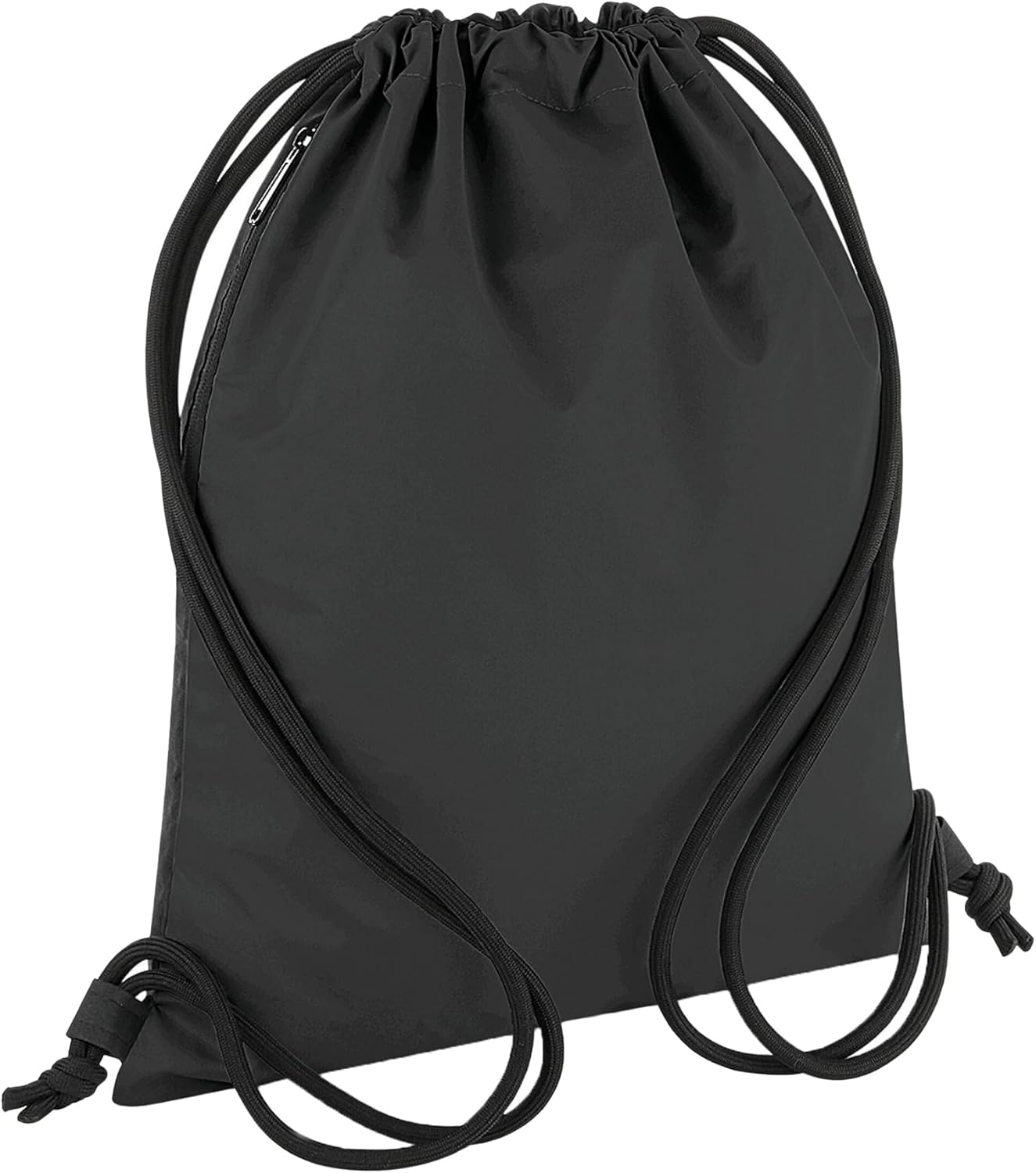 Bagbase Reflective Drawstring Bag (One Size) (Black)