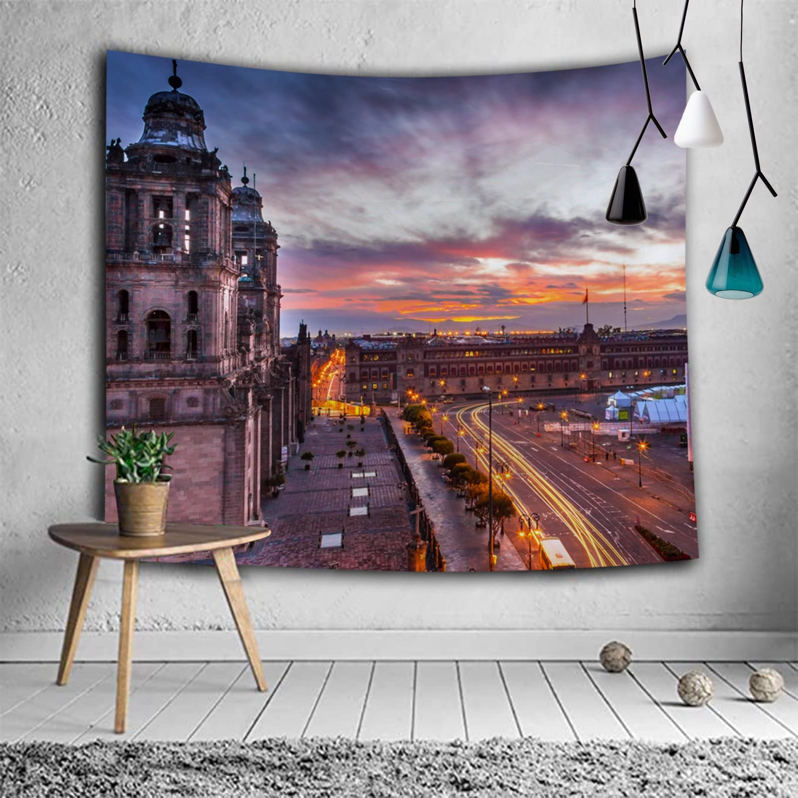 Arazzo Decorativo XMABDIEPO 100x150 Cm - Poliestere, Stampa HD, Per Parete, Copriletto, Tenda, Con Accessori Appendere
