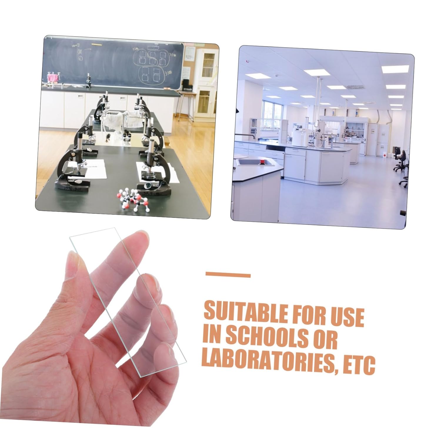 300pcs Microscope Slide Glass Coverslips Education Supplies Safe for Biological Studies Compatible