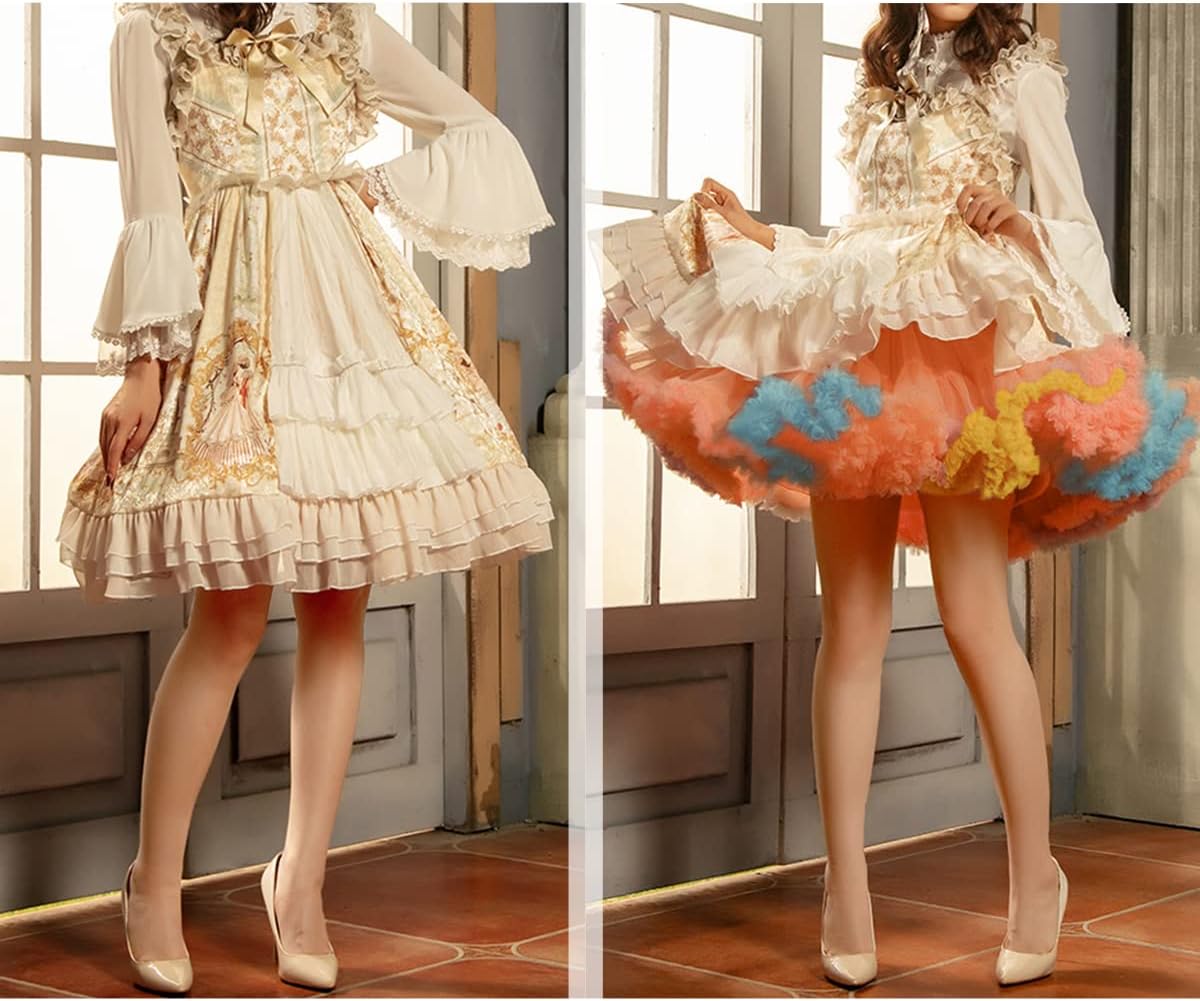 Women's Elastic Waist Chiffon Petticoat Puffy Tutu Tulle Skirt Princess Ballet Dance Pettiskirts Underskirt - Image 5