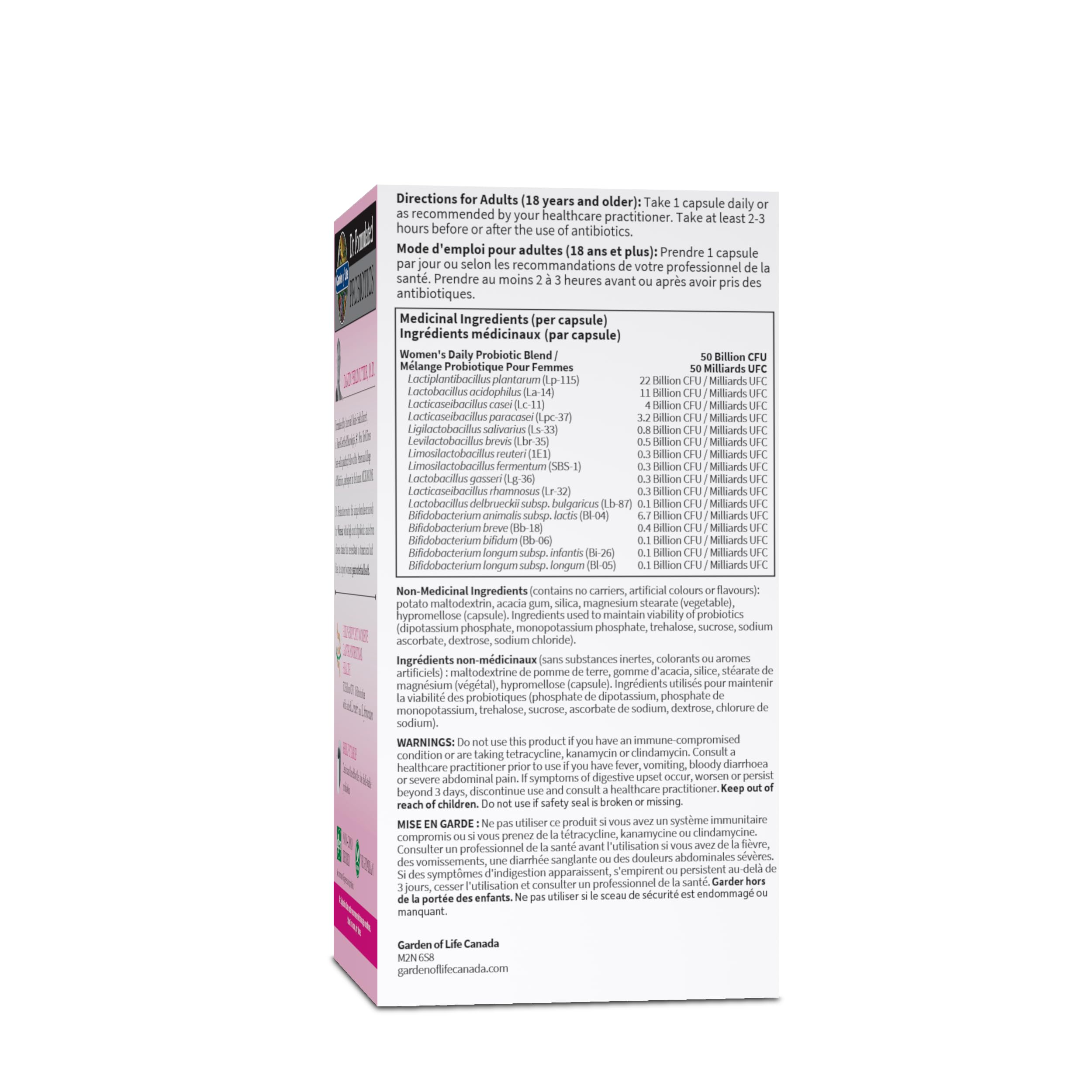 Garden of Life Garden of Life - Dr. Formulated Probiotics Once Daily Women's | Supports Women's Gut Health & Digestion | Eases Gas & Bloating | 50 Billion CFU + 16 Probiotic Strains | Gluten Free, Dairy Free, Soy Free in use