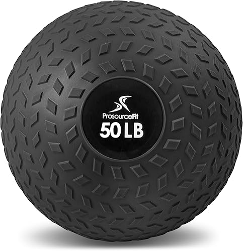Miniatura 24 de ProsourceFit Slam Medicine Balls Tread Textured Grip Dead Weight Balls for Cross Training, Strength and Conditioning Exercises, Cardio and Core