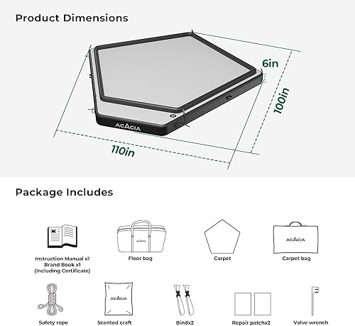 Miniatura 3 de Acacia Piso de aire espacial para 2 personas con bomba de aire