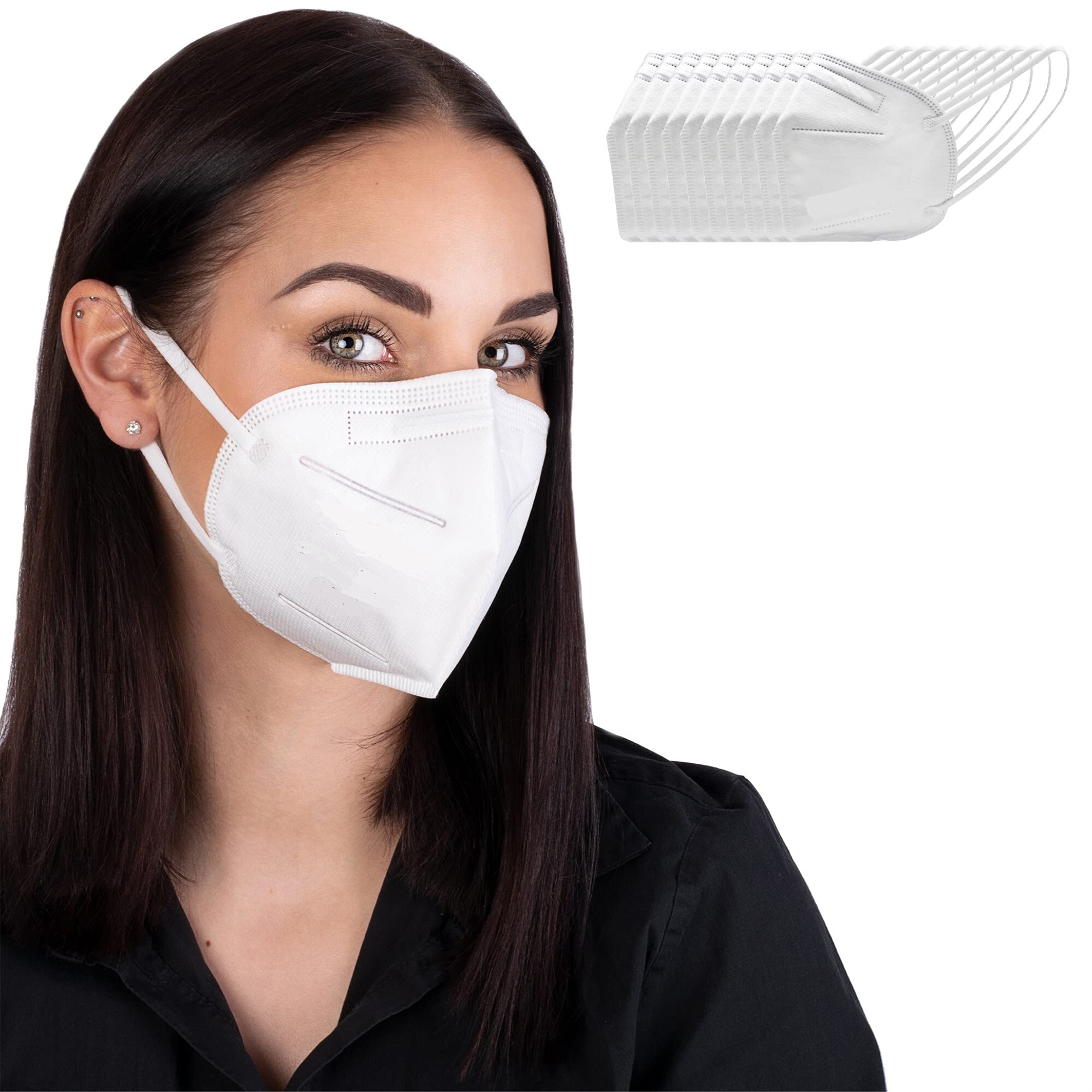 FFP2 KN95/N95 Face Mask UK | Respirator Mask | Face Masks | Face Covering | 5 Layer High Particle Filtration Efficiency (P...