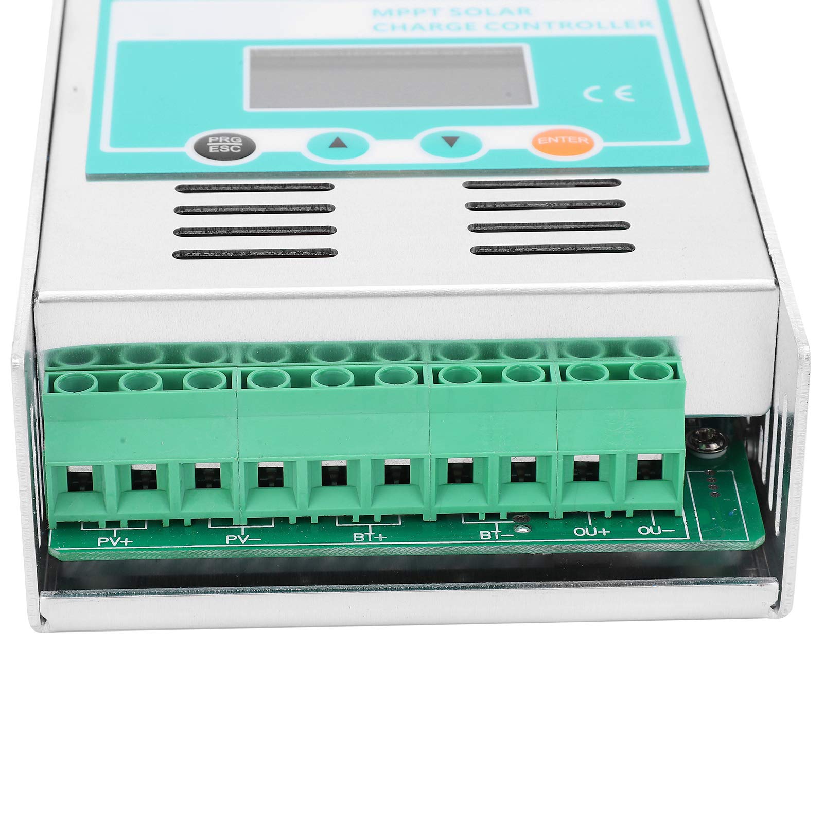 Acouto Regolatore di Carica Solare MPPT 60A, 12V 24V 36V 48V Auto, Display LCD Retroilluminato con Ventola Intelligente per Carica Batteria Pannello Solare (MPPT-60A)