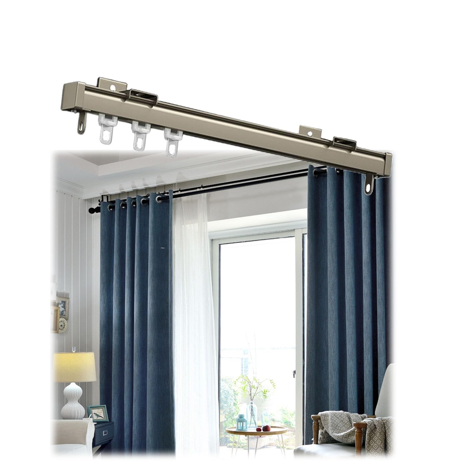 Riel de techo de aluminio para caravanas y separadores de ambientes duraderos