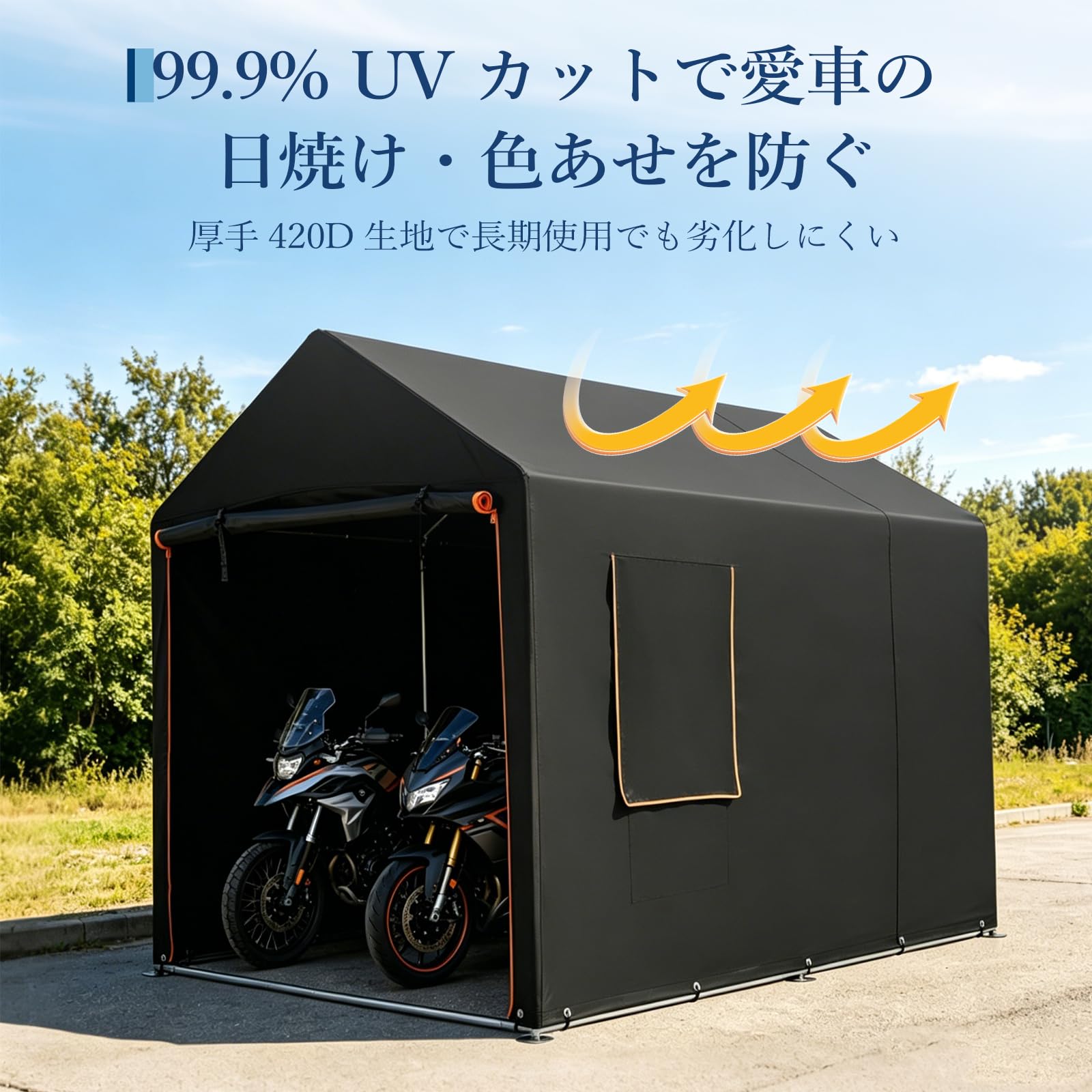 Amazon.co.jp: ガービー(Garvee) バイクガレージ サイクルハウス 1~2台