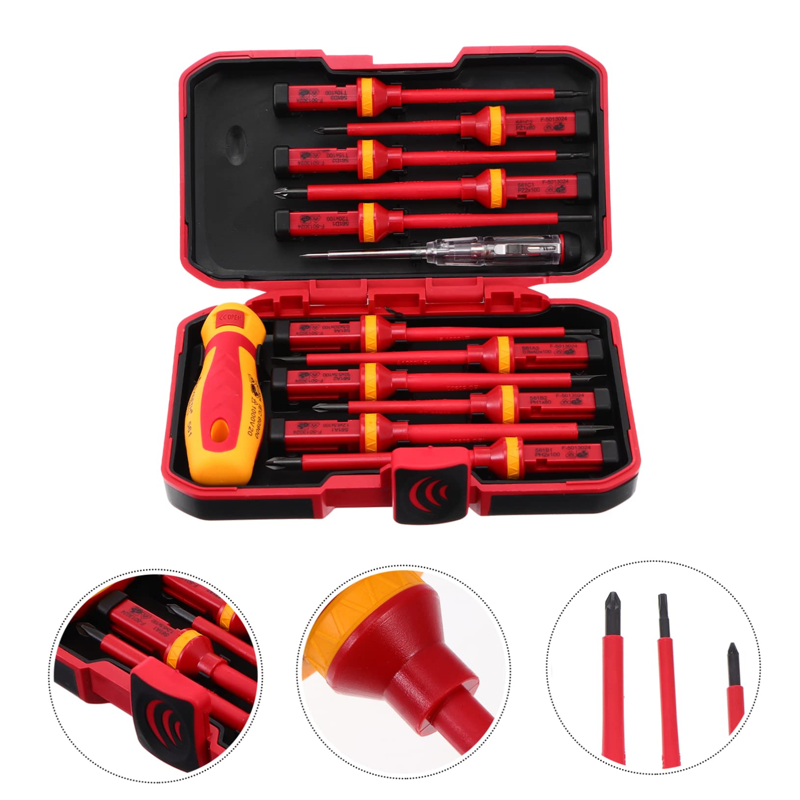 Set Cacciaviti Vde 13 in 1 per Riparazione Telefono Computer | Acciaio Legato V, Rosso, Formato Compatto e Leggero, Kit per Apertura e Smontaggio